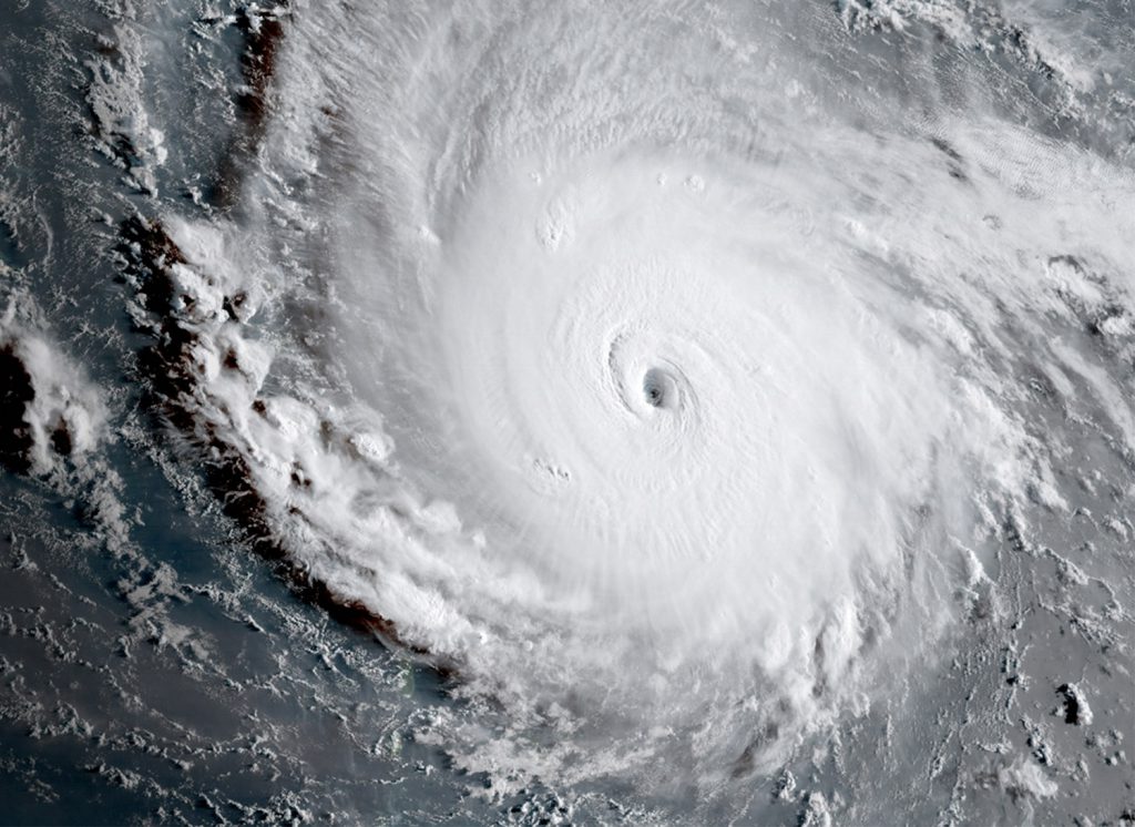 CARIBBEAN - AUGUST 25: In this NOAA handout image,  NOAA's GOES satellite shows Hurricane Irma  captured this geocolor image of Hurricane Irma the morning of September 5, 2017. Irma is a  category 5 hurricane and will bring life-threatening wind, storm surge, and rainfall hazards to portions of the northeastern Leeward Islands beginning later today, and the Virgin Islands and Puerto Rico beginning tomorrow  .  (Photo by NASA/NOAA GOES Project via Getty Images)