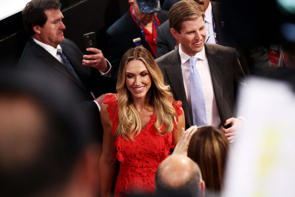 לארה ובעלה אריק טראמפ | תמונה: Win McNamee/Getty Images