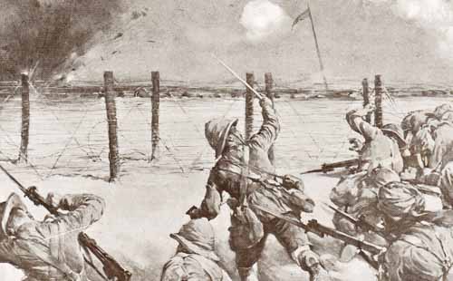 הכוחות הבריטיים נכנסים לאל כות, ספטמבר 1915 | Historical Images Archive/Alamy Stock Photo