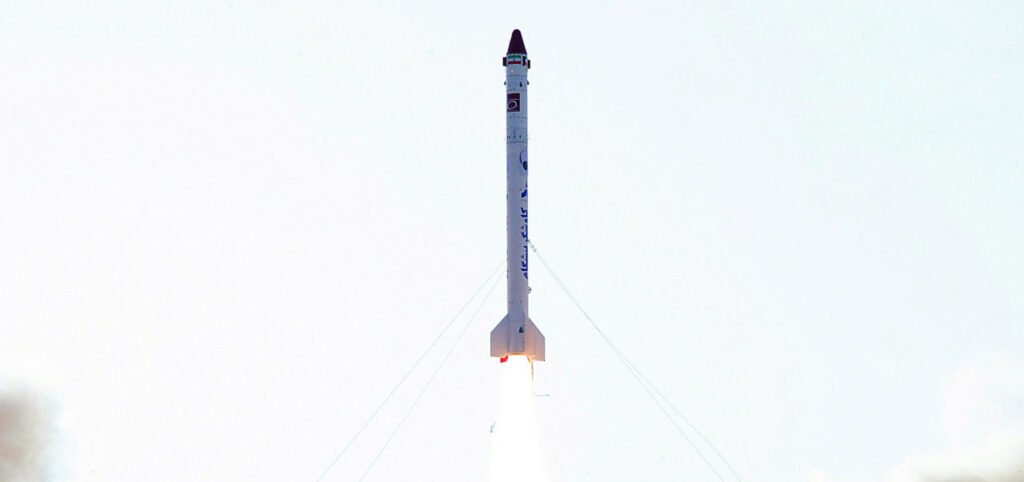 השיגור האיראני הקודם, ב-2013, של קפסולה שהכילה קוף | צילום: IRNA/AFP via Getty Images