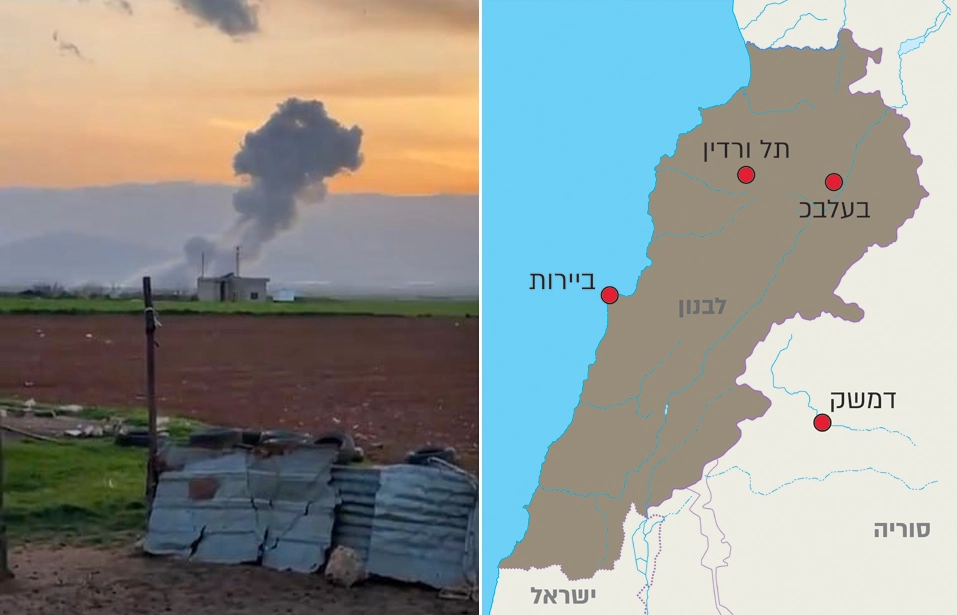 אזור התקיפה שבוצעה על ידי צה"ל | מפה: מגזין אפוק