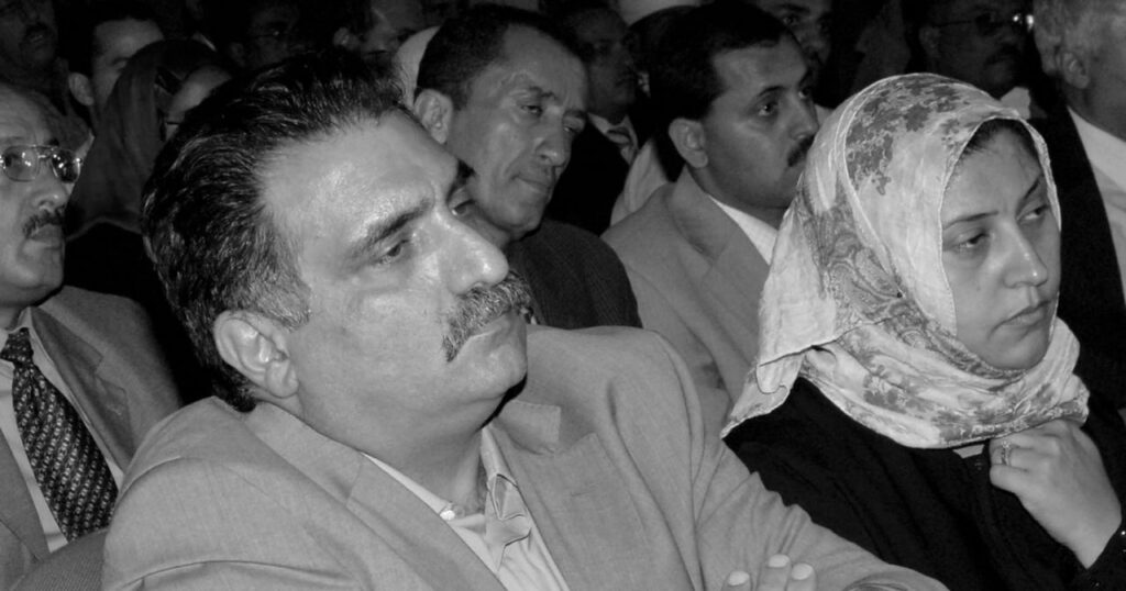 חבר הכנסת לשעבר עזמי בשארה, 16 במאי 2007 | צילום: KHALED FAZAA/AFP via Getty Images