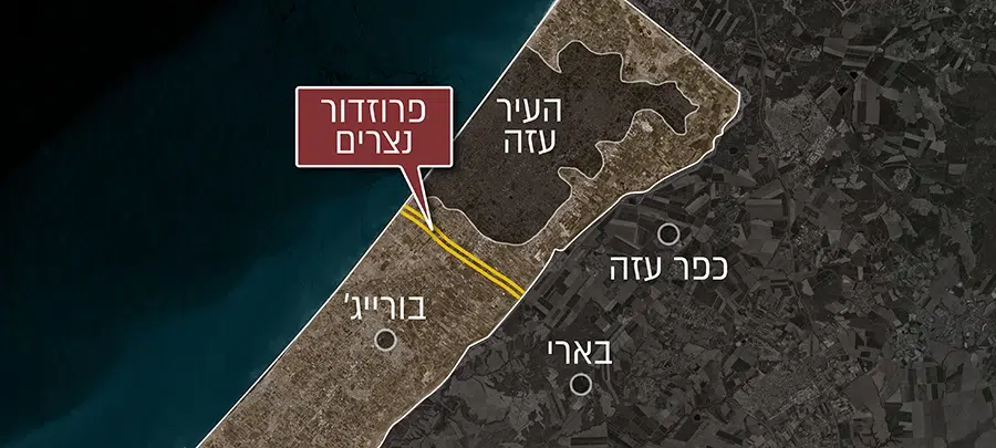 מיקום פרוזדור נצרים | מפה: מגזין אפוק