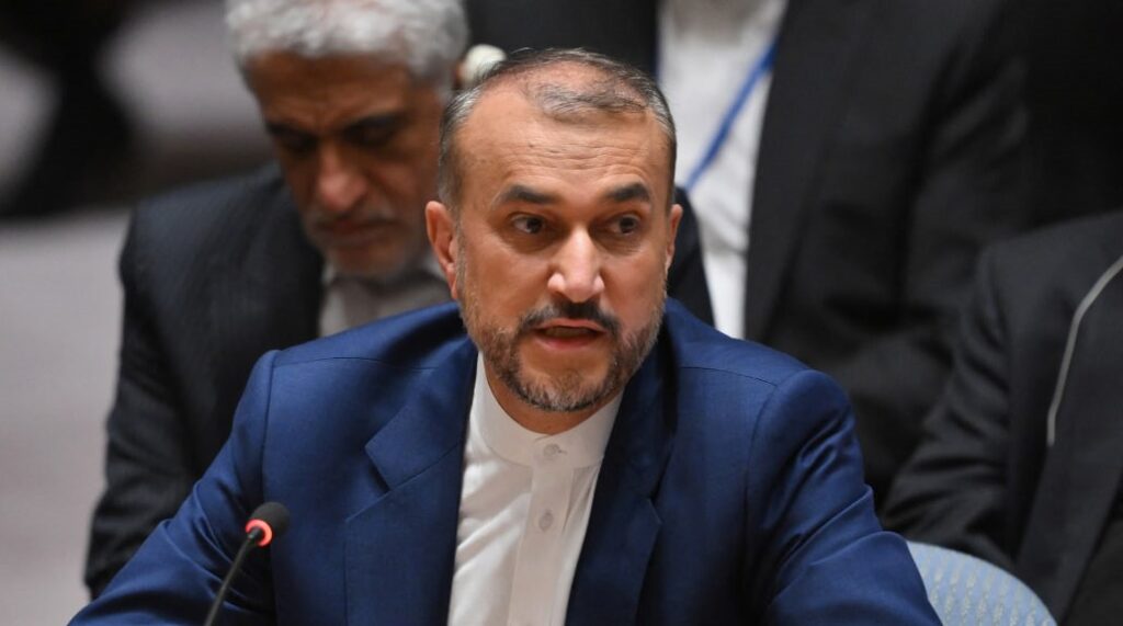 שר החוץ של איראן שנהרג בהתרסקות המסוק, חוסיין אמיר עבדאללהיאן, 14 באפריל 2024 | צילום: ANGELA WEISS/AFP via Getty Images