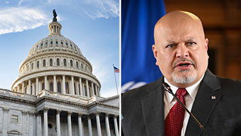 התובע הראשי של בית הדין הפלילי הבינלאומי; בניין הקונדרס האמריקני | צילום: LUIS ACOSTA/AFP via Getty Images, shutterstock