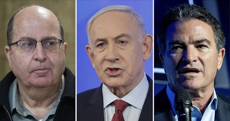 ראש המוסד לשעבר יוסי כהן, ראש הממשלה בנימין נתניהו ושר הביטחון לשעבר משה יעלון | צילומים: Yonatan Sindel/Flash90,  Nimrod Klikman/POOL