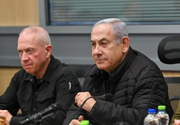 ראש הממשלה בנימין נתניהו, שר הביטחון יואב גלנט והרמטכ"ל הרצי הלוי, 23 באוקטובר 2023