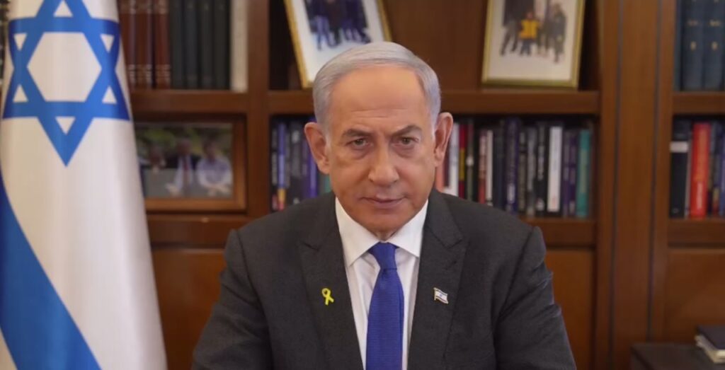 ראש הממשלה בנימין נתניהו בהצהרה שפרסם