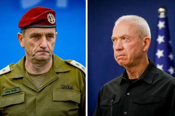 שר הביטחון יואב גלנט והרמטכ״ל הרצי הלוי