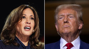 נשיא ארה"ב לשעבר דונלד טראמפ וסגנית נשיא ארה"ב קמלה האריס