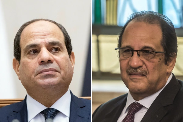 נשיא מצרים א-סיסי וראש המודיעין המצרי לשעבר עבאס כאמל