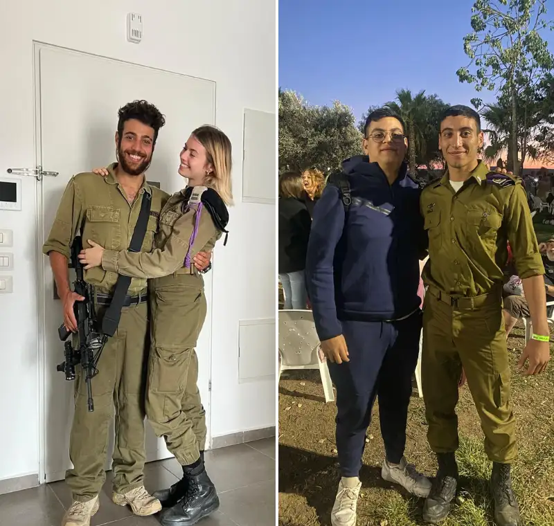 מימין: ירין ואיליי גהלי. משמאל: ניקול שמס ואביתר עטואר
