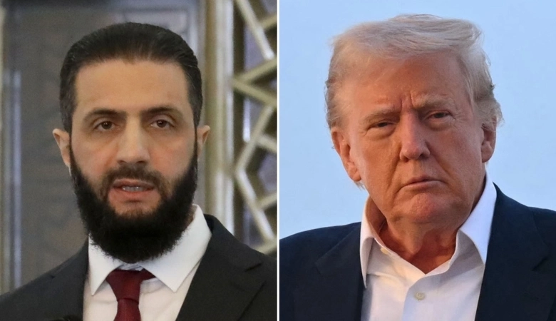 נשיא ארה"ב דונלד טראמפ; נשיא סוריה אבו מוחמד אלג'ולאני