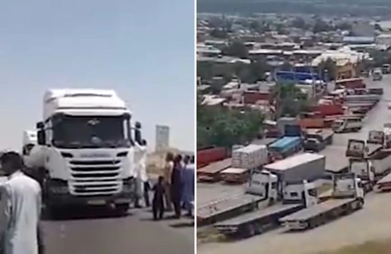 תיעודים משביתת נהגי המשאיות בערים שונות באיראן