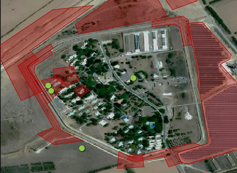 מפה המציגה את האירועים במהלך הקרב בקיבוץ כרם שלום | צילום: דובר צה"ל