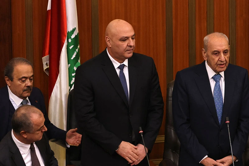 יו"ר הפרלמנט הלבנוני, נביה ברי ונשיא לבנון ג׳וזף עון, 9 לינואר 2025