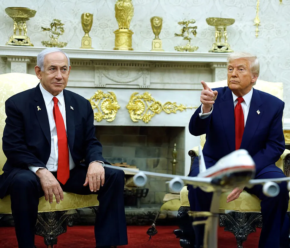 הנשיא טראמפ נפגש עם ראש הממשלה בנימין נתניהו בבית הלבן, 7 באפריל 2025