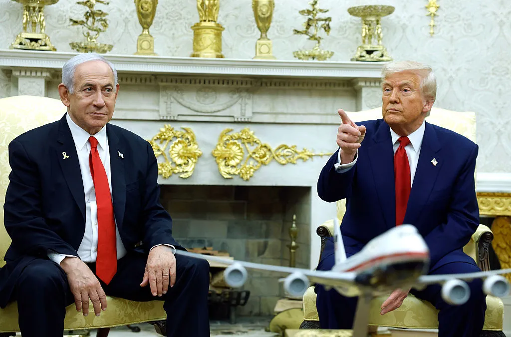 הנשיא טראמפ נפגש עם ראש הממשלה בנימין נתניהו בבית הלבן, 7 באפריל 2025