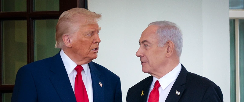 ראש ממשלת ישראל בנימין נתניהו ונשיא ארה"ב דונלד טראמפ, 7 באפריל 2025