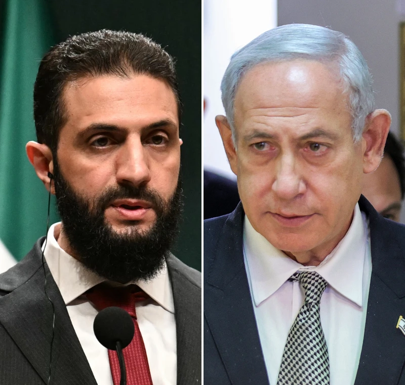 ראש הממשלה בנימין נתניהו, נשיא סוריה אבו מוחמד אלג'ולאני