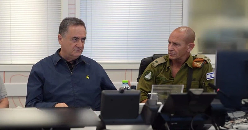 שר הביטחון ישראל כ״ץ ומפקד פיקוד העורף, אלוף רפי מילוא