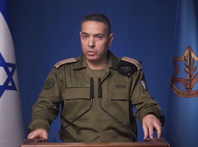 דובר צה"ל, תא"ל אפי דפרין | צילום מסך