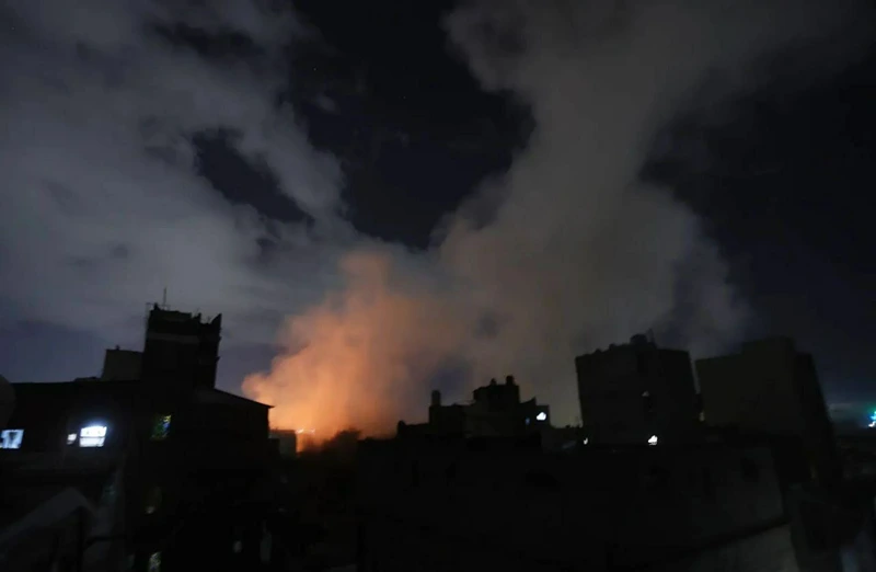 תיעוד מתקיפות צה"ל שפורסם על ידי ערוץ אלמסירה של החות'ים