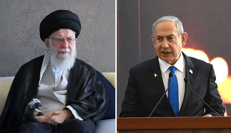 ראש הממשלה, בנימין נתניהו, המנהיג העליון של איראן, עלי ח׳מינאי