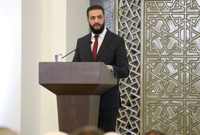 נשיא סוריה, אחמד א-שרע, 25 בפברואר 2025