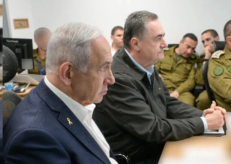 ראש הממשלה בנימין נתניהו, שר הביטחון ישראל כ"ץ והרמטכ"ל אייל זמיר
