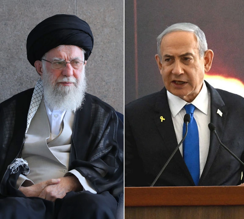ראש הממשלה, בנימין נתניהו, המנהיג העליון של איראן, עלי ח׳מינאי
