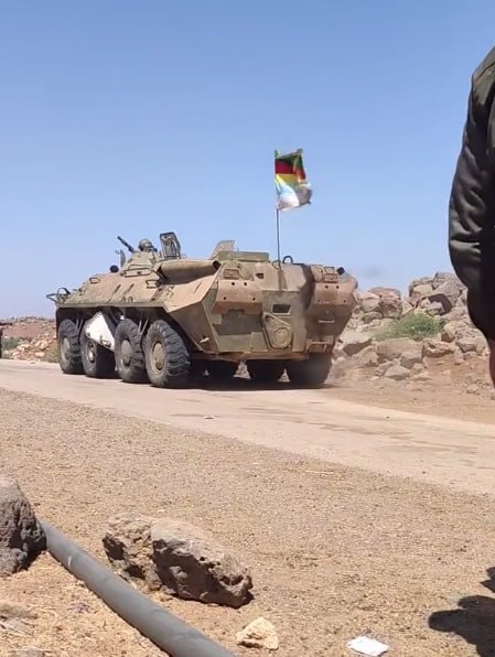 כלי משוריין של הכוחות הדרוזים באזור העימותים