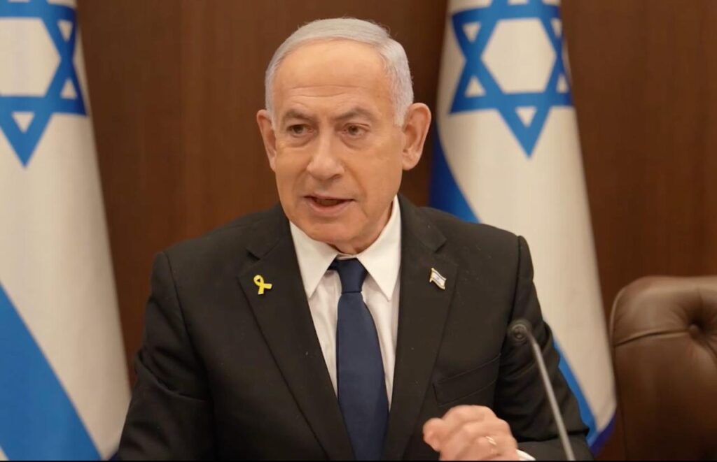 ראש הממשלה, בנימין נתניהו, במהלך ישיבת הממשלה היום