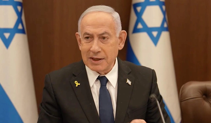 ראש הממשלה, בנימין נתניהו, במהלך ישיבת הממשלה היום