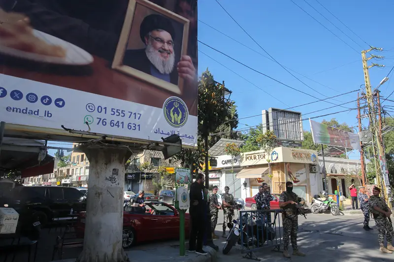 כוחות צבא לבנון בעיר נבטייה בדרום המדינה
