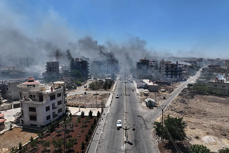 תיעוד מהקרבות שאירעו בסווידא, 19 ביולי 2025