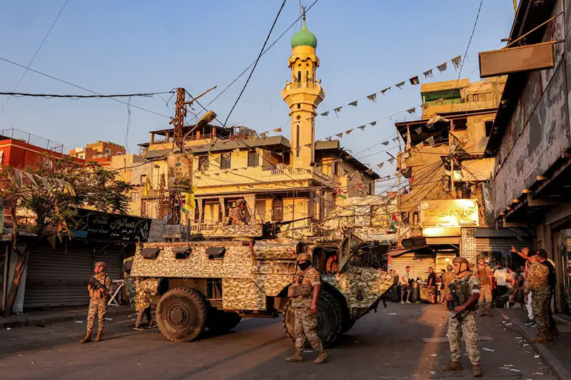 חיילי צבא לבנון במחנה בורג' אל-בראג'נה, 21 באוגוסט 2025