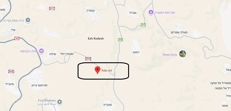 מפת זירת האירוע