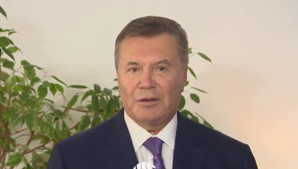 נשיא אוקראינה לשעבר, ויקטור ינוקוביץ’, במהלך הסרטון