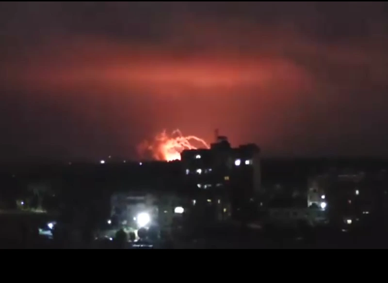 תיעוד של תקיפות באזור חומס הלילה