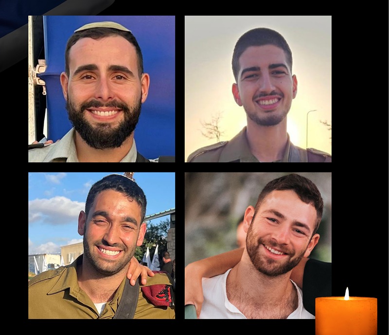 סגן ערן שלם, סגן איתן אבנר בן יצחק, סגן רון אריאלי, רס״ן אומרי-חי בן משה ז״ל