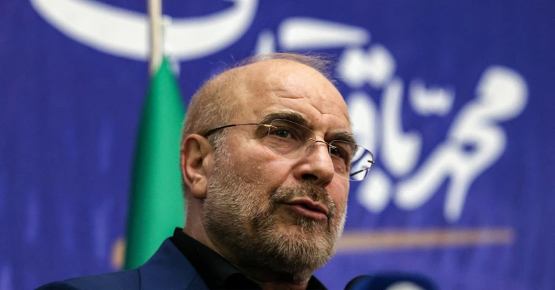 יו״ר הפרלמנט האיראני, מחמד באקר קליבאף, 14 ביוני 2024 | צילום: ATTA KENARE/AFP via Getty Images