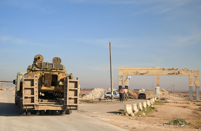 טנק של הכוחות הדמוקרטיים הסורים (SDF) בצפון סוריה, 2 בדצמבר 2024