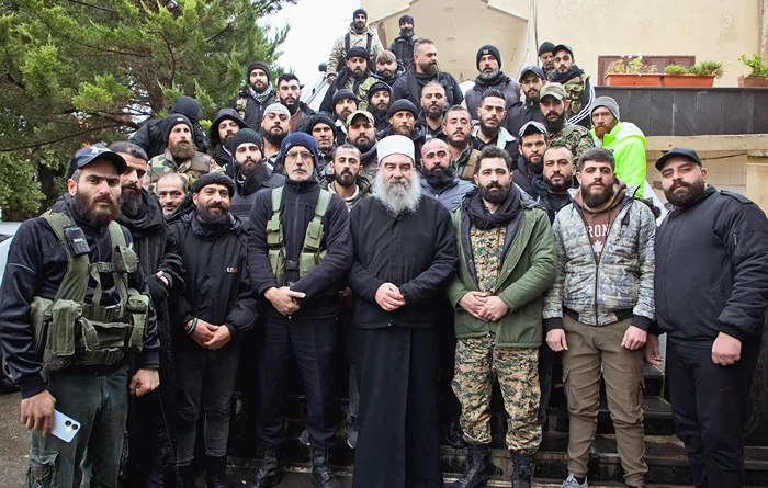 השייח’ חכמת אלהג'רי, המנהיג הרוחני של העדה הדרוזית בסוריה, בעיר סווידא, דצמבר 2024