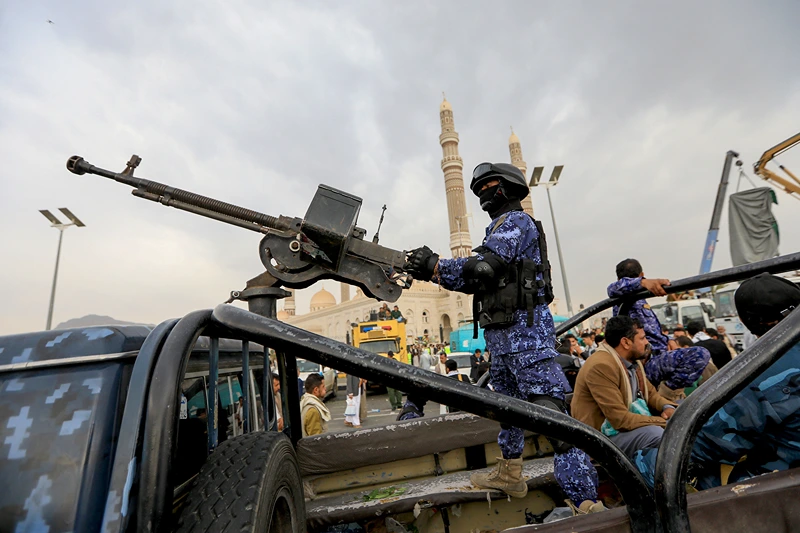 חיילים חות'ים בצנעא, 19 ביולי 2024