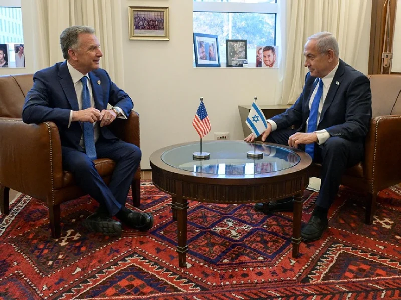 ראש הממשלה, בנימין נתניהו, והשליח האמריקני סטיב ויטקוף, 29 בינואר 2025