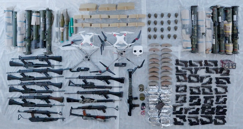 האמל"ח שהיה בדרכו לפעילי טרור ביו"ש ונתפס