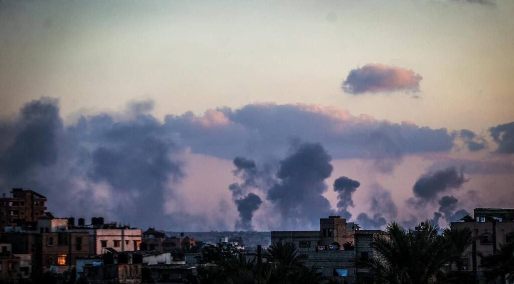 תיעוד שעלה לרשתות מתקיפות צה"ל בח'אן יונס