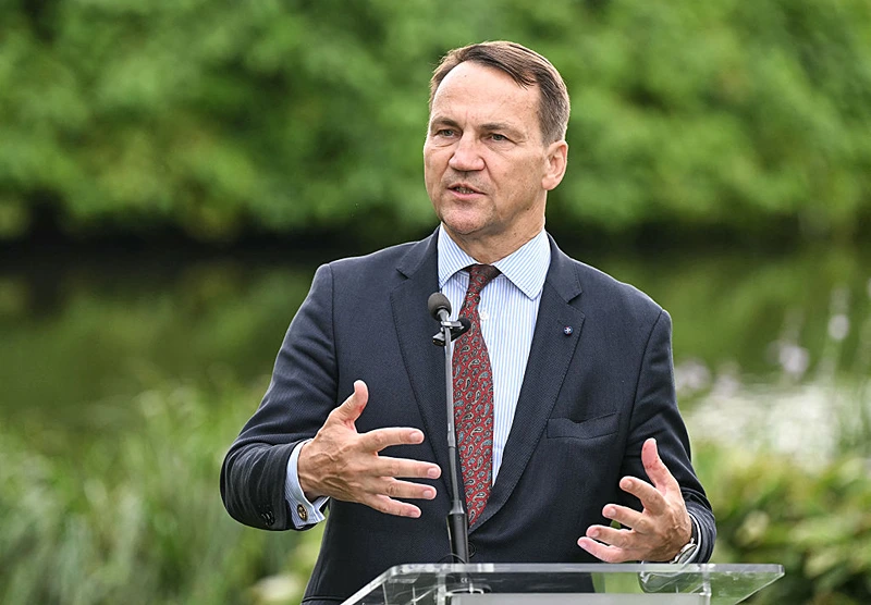 שר החוץ הפולני, רדוסלב סיקורסקי, 1 באוגוסט 2025