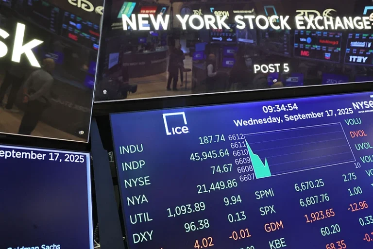 מסכי המסחר בוול סטריט, 17 בספטמבר 2025